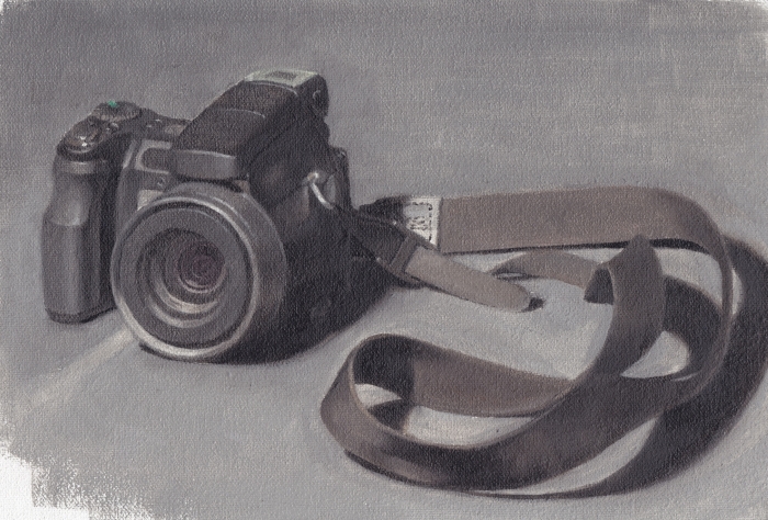 Old Sony Camera (oil on cotton)